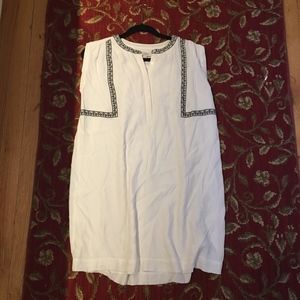 Loft white short sleeve dress